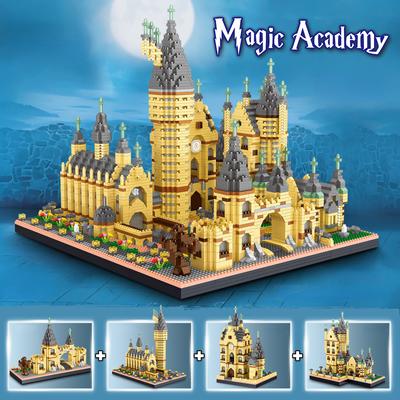 Architektur Magic Academy Mikrobausteine Diamantpartikel Magical Castle Serie Spielzeugsteine Konstruktionsspielzeug für Jungen