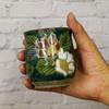 Waza No Kura Stylish Kutani Ware Teacup, Green Camellia Design, Ceramic, Brand Name, Japanese Tableware, Made In Japan, Perfect As a Birthday Present