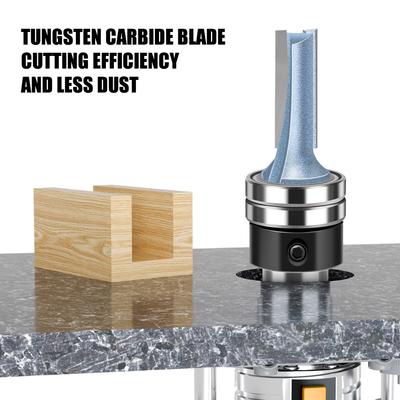 Woodworking Double Bearing Cutting Cutter Slotting Cutter Bakelite Milling Cutter Slotting Belt Bearing Router Straight Cutter Milling Cutter Cutter