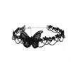 Lady Chokers Leaf Tassel Women Neck Jewelry Accessory Girl Lace Gothic Vintage Sexy Fashion Velvet Rose Beads Flower Necklace