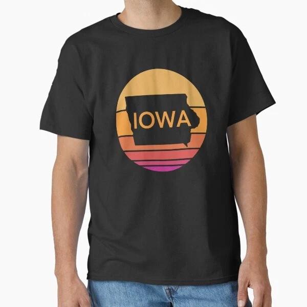 Iowa - Retro Sun State of Iowa Classic T-Shir T shirt Made in US/AUS Size S-2XL L