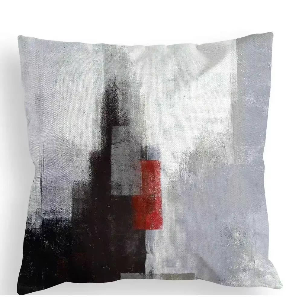 

Наволочка для дивана, спальни, гостиной, красный и черный чехол для подушки, домашний декор 66x66cm красный