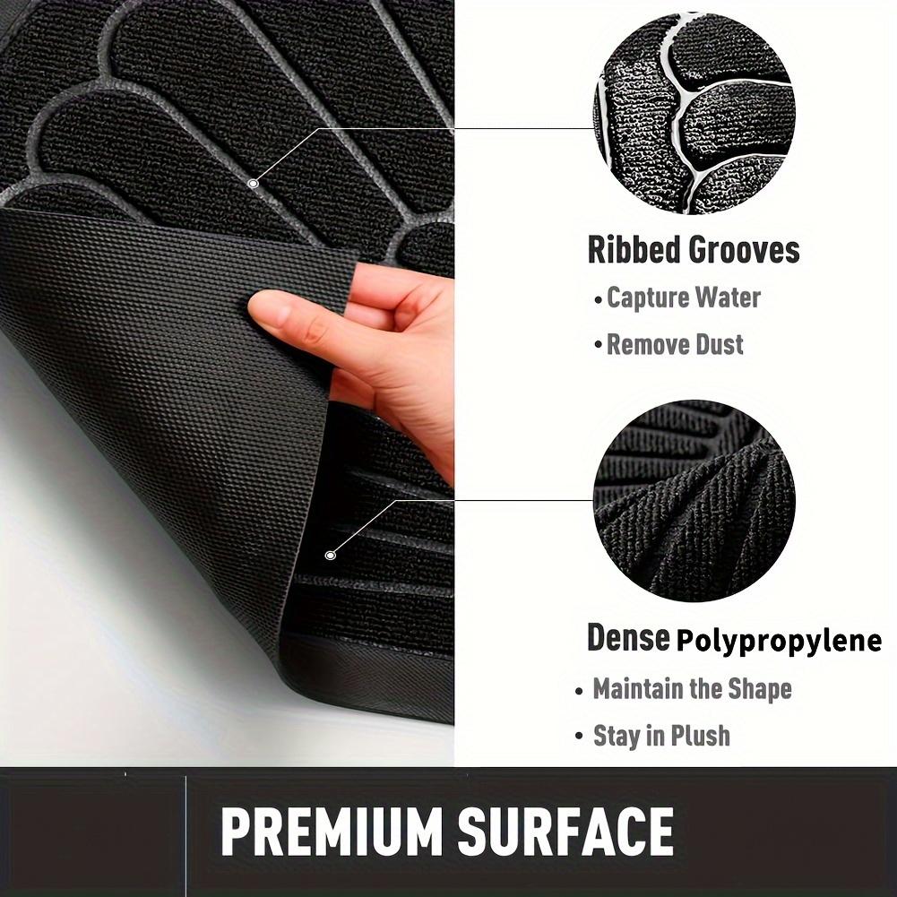 1 st Dörrmatta Utomhus Inomhus Entré Dörrmatta-Halvcirkelformad Hållbar Gummi Halkfri Framdörrsmatta för Utsidan Insidan