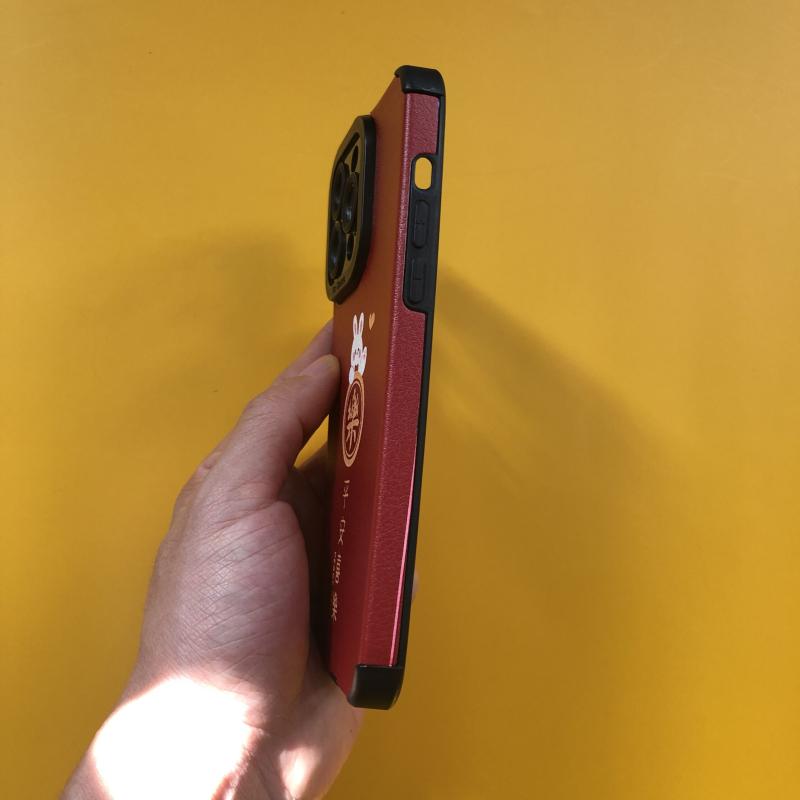 Rote Handyhülle für iPhone 11 14 Pro Max 12 Mini 13 stoßfeste Silikonhülle für iPhone Xr Xs Max X 7 8 Plus „Chinesisches Wort Happy“