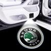 1/2pcs LED Car Door Courtesy Light Projector Welcome Lamp Car Badge for Skoda 3 2 VRS Vision Rapid Kodiaq Favorit Rapid Octavia A5 A7 Superb