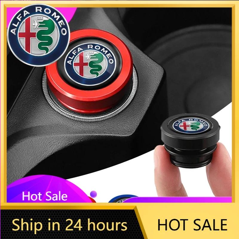 Car Stickers For Alfa Romeo Car Cigarette Lighter Dust Cover Dustproof Decoration Cap For Alfa Romeo Giulietta 159 147 156 166 M