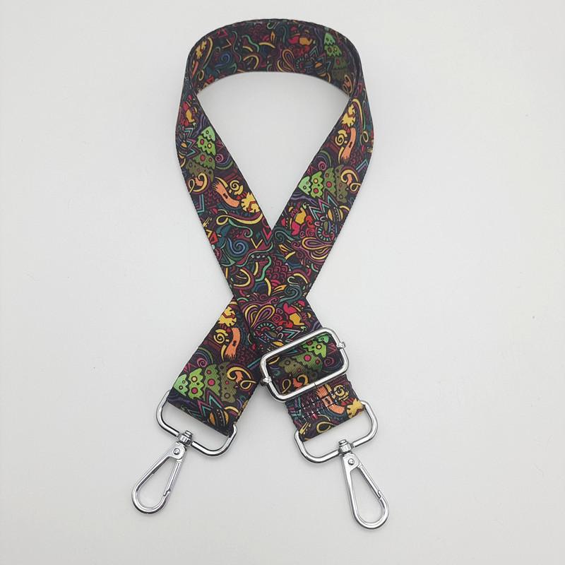 Ethnic Style Printed Shoulder Strap One Shoulder Crossbody Adjustment Long Bag Accessories Reduce The Burden Wide Shoulder Strap