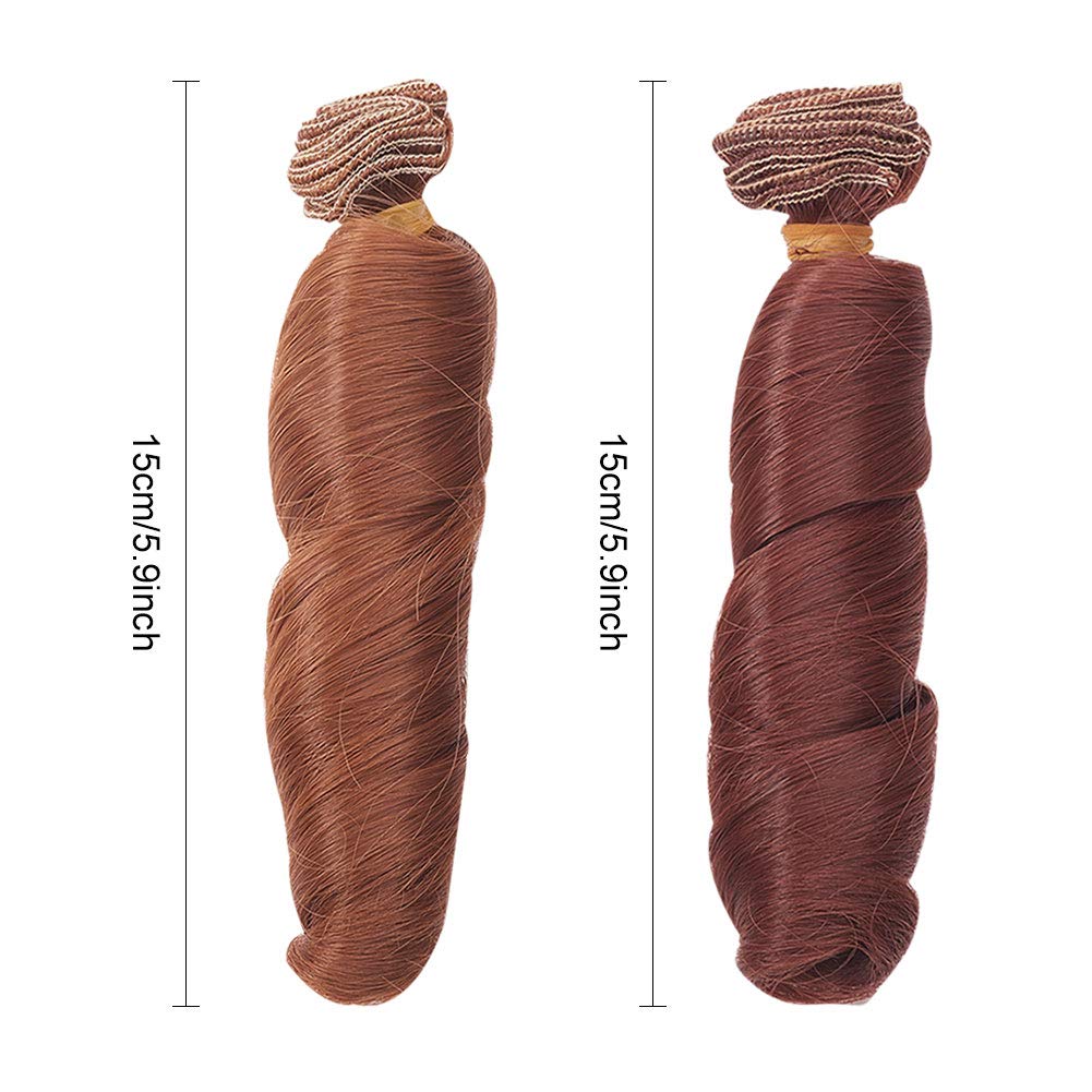 WANDIC Doll Wig Doll Hair Wigs for Doll Making and 10 Wigs Light Hair, Heat-Resistant Crafts, (10 Colors)