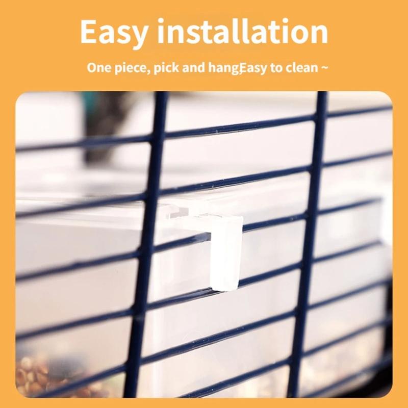 Transparent Bird Feeders for Easy Monitoring of Food Level and SpillProof Design Feeding Station for Bird Cage Hanging