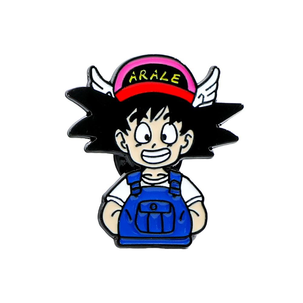 Dragon Ball Anime Wukong Alloy Brooch Japanese Cartoon Character Metal Badge Creative Accessory for Clothing Decoration