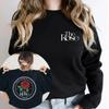 Mikina The Rose Once Upon A WRLD Tour Roztomilá koncertní mikina Korejské rockové tričko Dámská mikina s kulatým výstřihem Kpop grafické mikiny