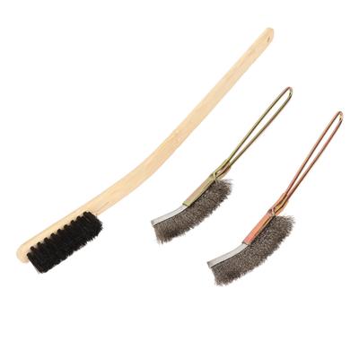 מברשת ניקוי כלוב ציפורים ידית ארוכה במבוק נירוסטה קשיות בינונית כלי ניקוי כלוב ציפורים