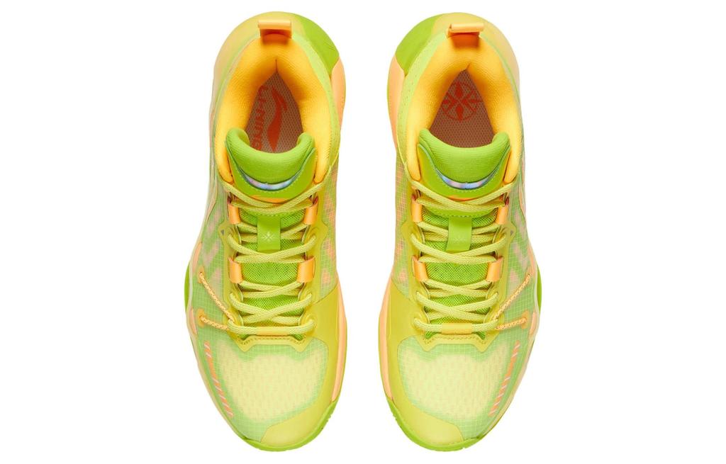 Li Ning Liren 2 Low Basketball Shoes Men's Low Top Fluorescent Yellow/Fluorescent Alpha Hydroxy Acids Green ABAS039-2