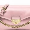 Michael Kors Soho Gold Hardware PU Mix Shoulder Handbag Small Women Pink