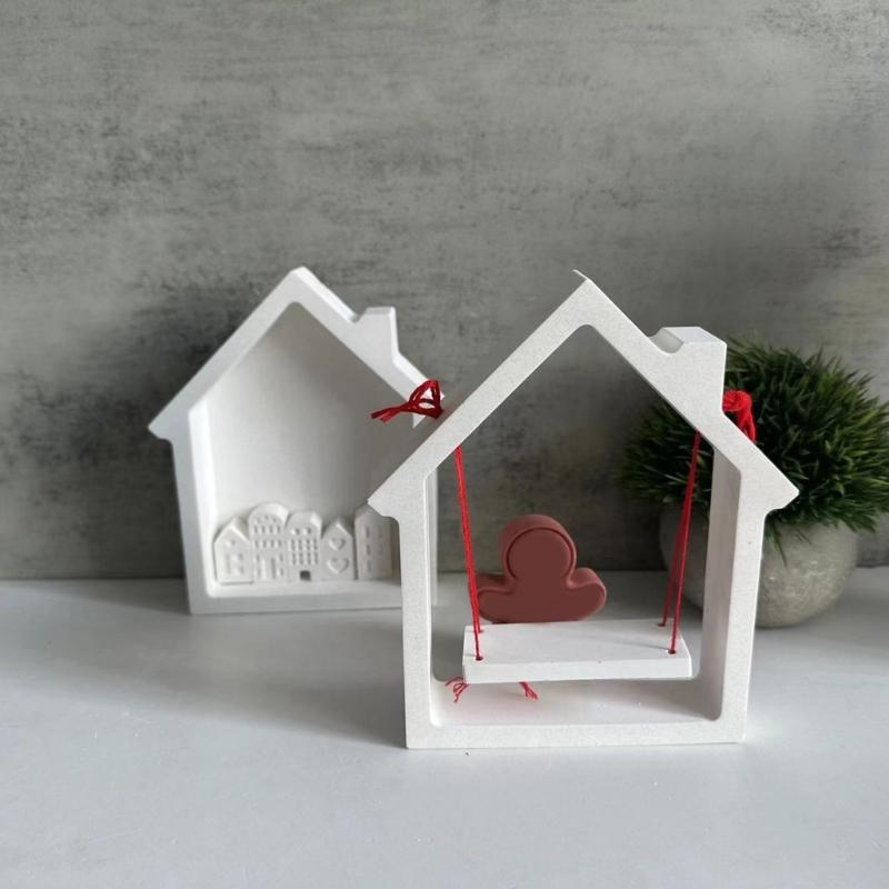 Decorative House Shape Silicone Molds Resin Crafting Tool Silicone Ornament Moulds Silicone Texture Perfect for Crafting
