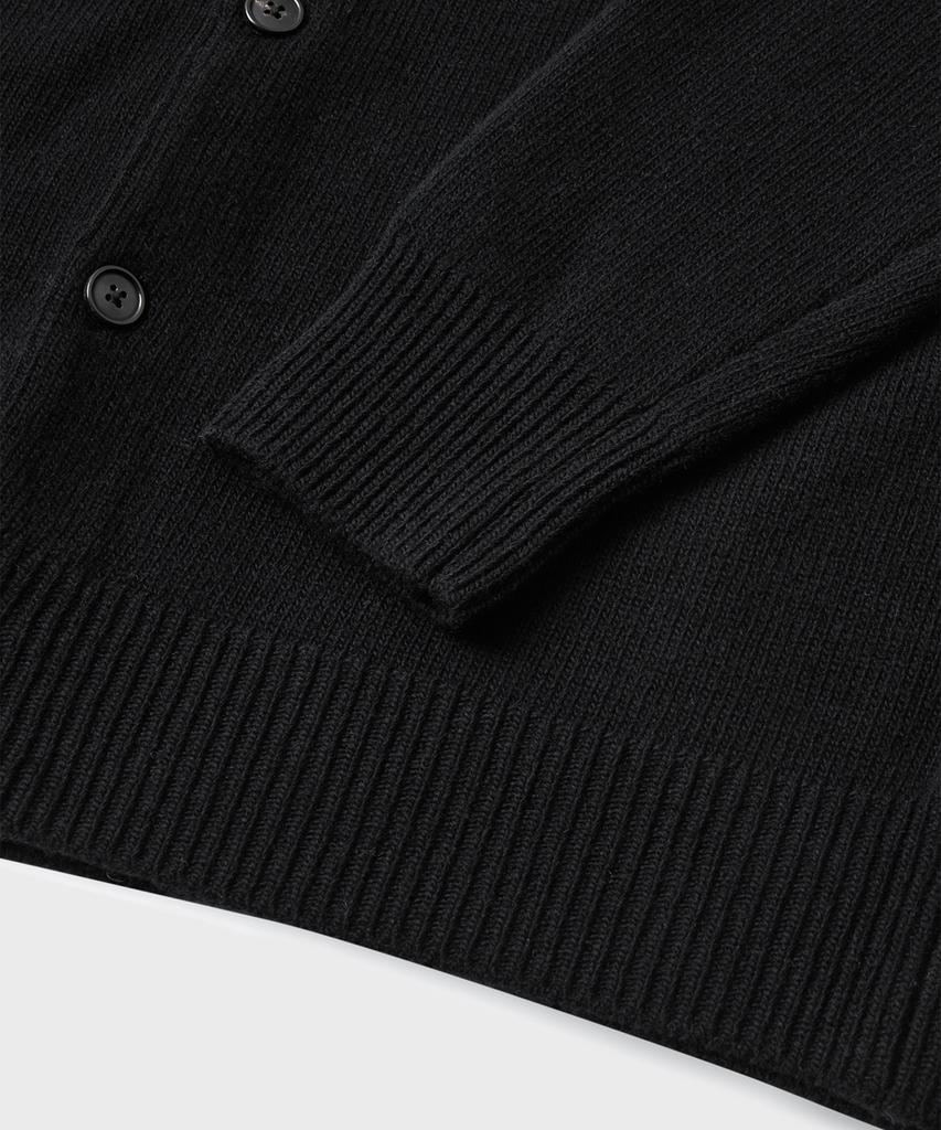 Branded After Round Crop Cardigan [Black]