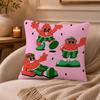 Watermelon Cushion Cover Anti-dustmite Pillowcase Invisible Zipper Silky Short Plush Sofa Cushion Cover