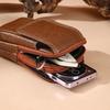 Pu Leather Crossbody Bag Versatile Style Simple Design Waist Bag Multiple Pockets Leather Case Messenger Bag Outdoor Work