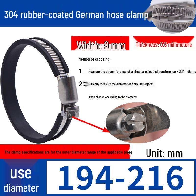 Expanded German-Style Quick-Release 304 Stainless Steel Hose Clamp