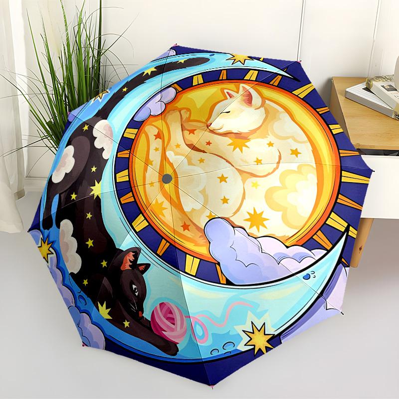 

1pc Cat Dreams Automatic Open/Close Umbrella, Folding Compact Umbrella with Lightweight Design for Women/Menyy251028200