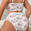 Women Large Size Underwear Set Lace Bra and Briefs Set