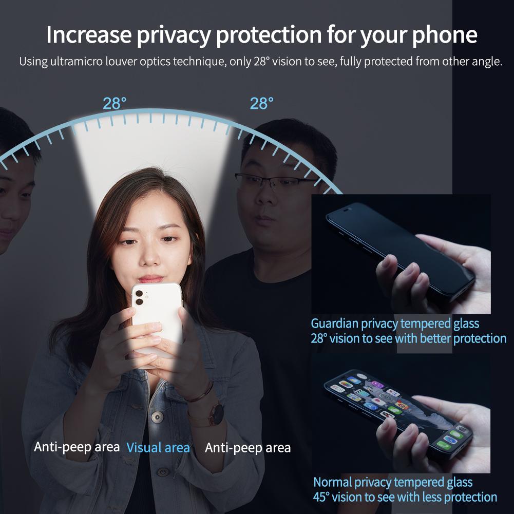 Nillkin for Apple iPhone 17e / 16e Glass Guardian Privacy Anti-Spy Tempered Glass Full Cover Screen Protector