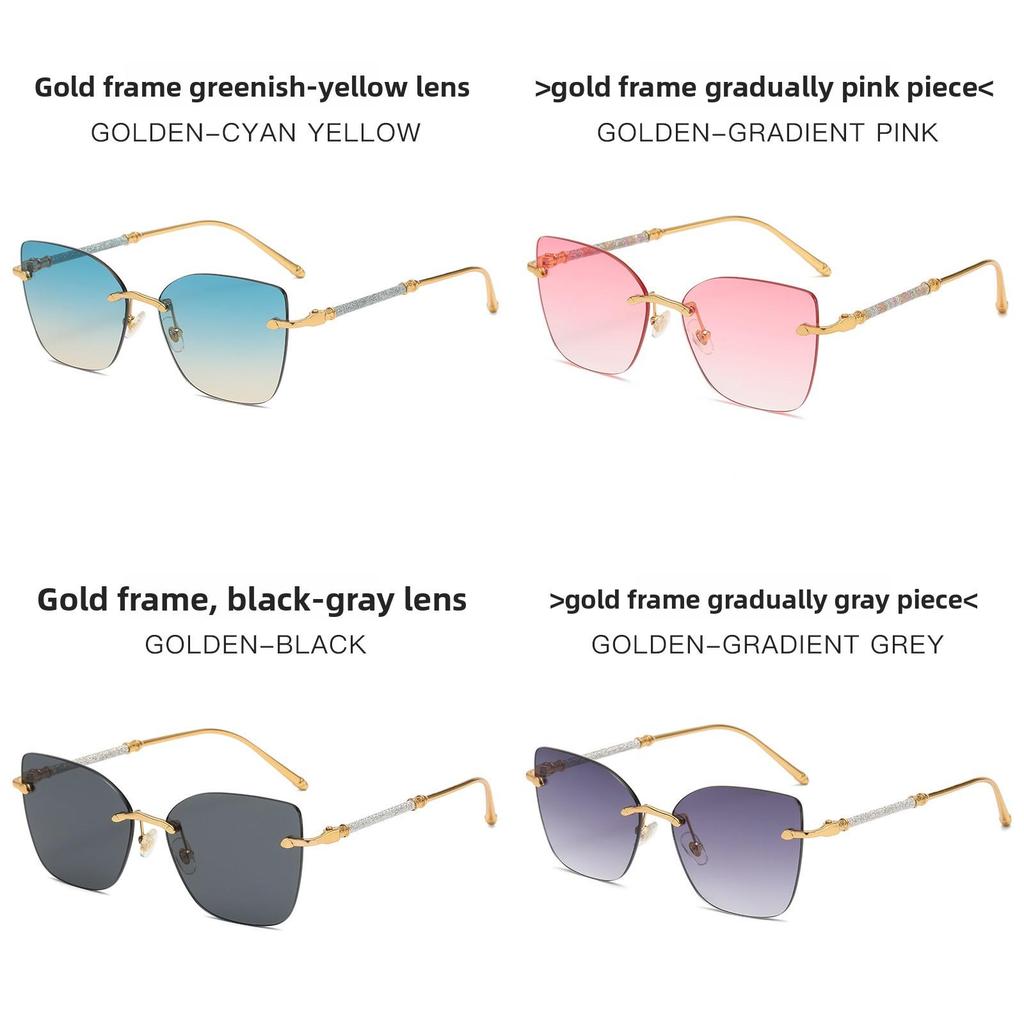 Retro Cat Eye Sunglasses For Women Uv400 Sun Protection With Green Lenses For Fashionable Outings