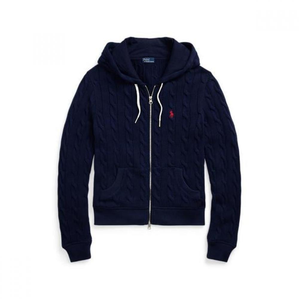 Polo Ralph Lauren Women S Cable Knit Cotton Full Zip Hoodie Wmpoknina920045410