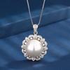 Jewelry Copper Bottom Gold-Plated Inlay Imitation White Pearl Pearl Round Set 16-12Mm