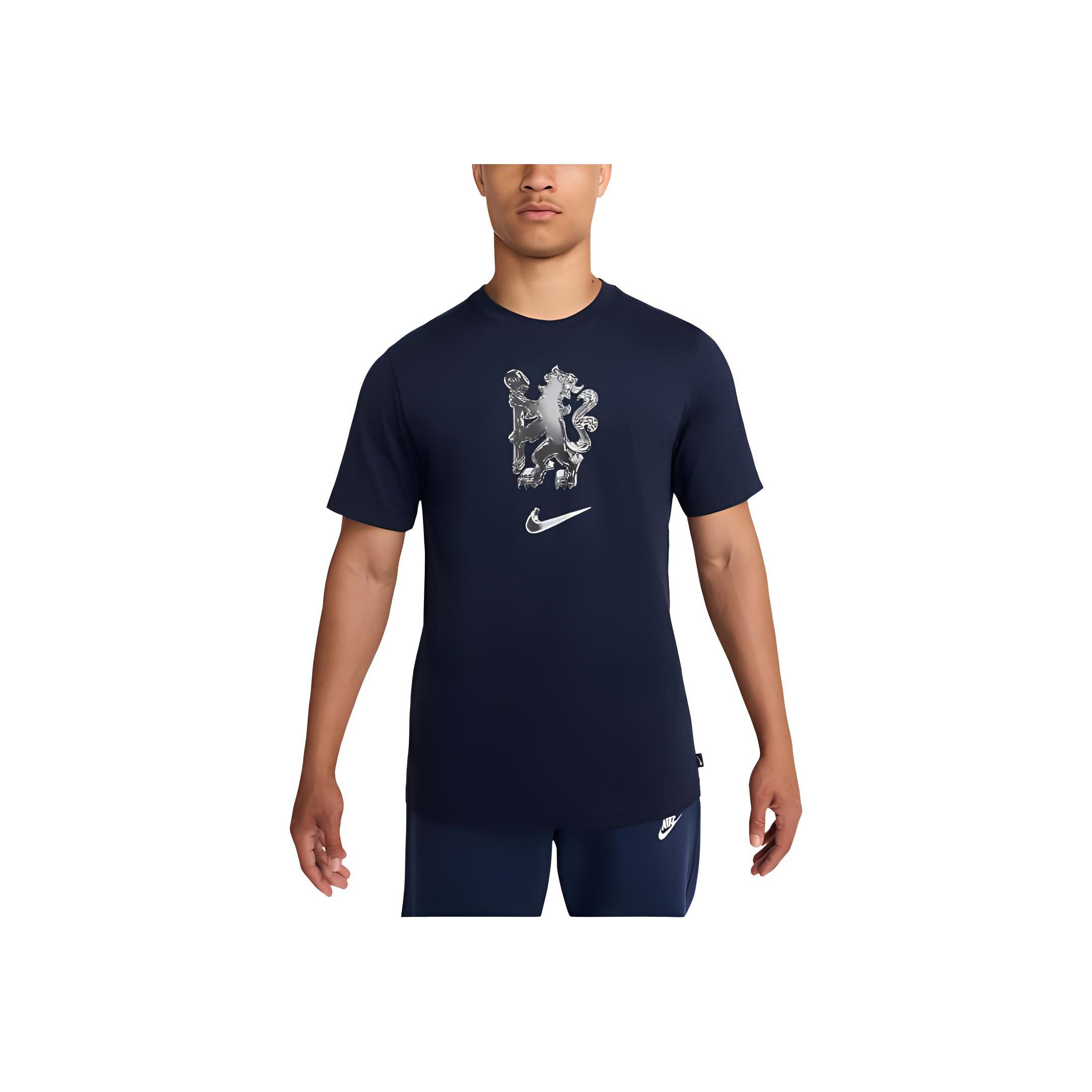 

Nike Chelsea FC Cotton Fashion Versatile Round Neck Short Sleeve T-Shirt Men T-Shirts Obsidian HF0900-451 L