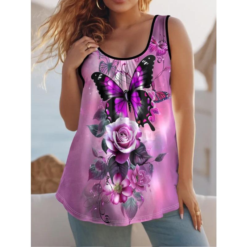 Vielseitige Sommer Niedliche Katzenprints Damen Ärmellose Weste Kreativ Bunt Freizeit Locker Modisch Bequem Weste