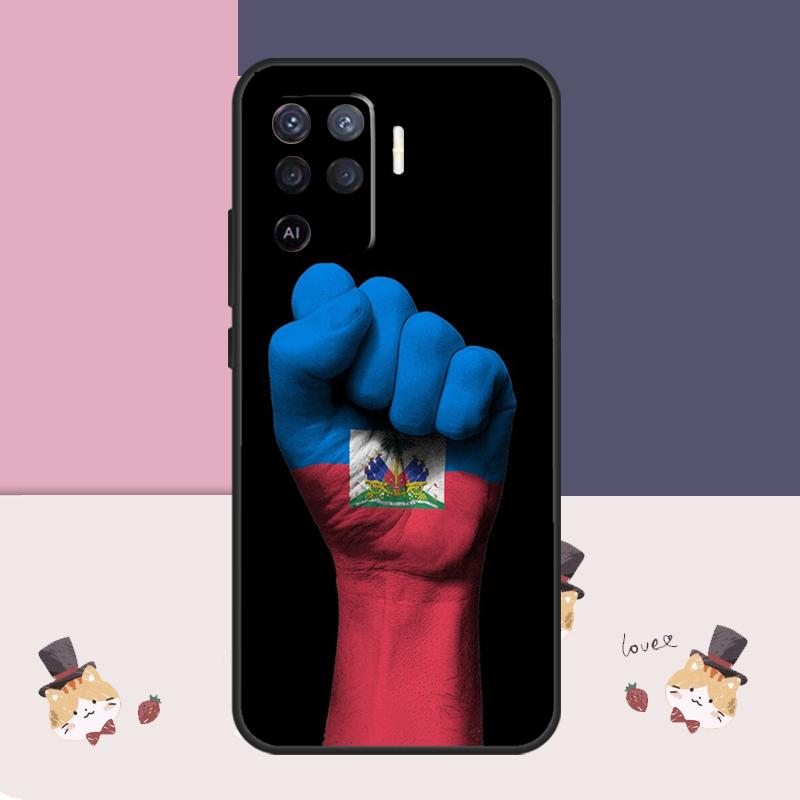 Vintage Haiti Haitian Flag Case For Oppo A38 A58 A78 A98 A54 A74 A94 A18 A57 A17 A77 A80 A60 A40 A96 A76 A16 A15 A5 Pro