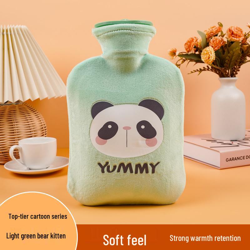 Kaqikete Cute Cartoon Plush Refillable Winter Hot Water Bottle & Hand Warmer