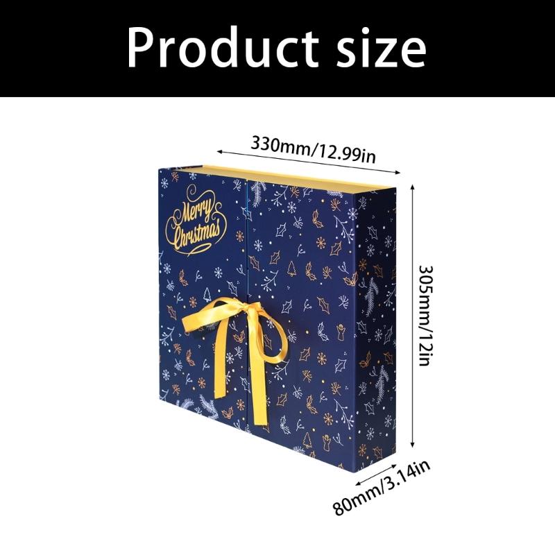 Christmas Count Down Calendar 24 Reusable Boxes For Holiday Decoration Candy Storage Customizable Festival Display