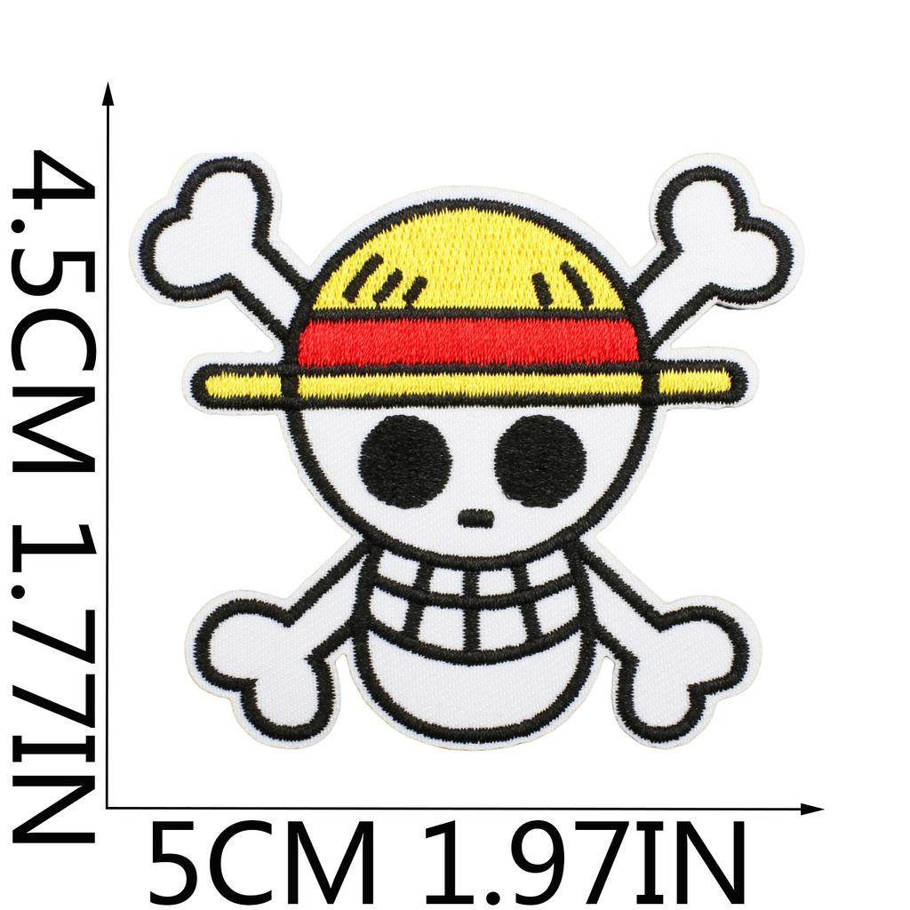 One Piece Embroidery Cloth Sticker, Clothes Decoration Patch Sticker, Japanese Animation Character Computer Embroidery Label, Bag Decoration Sticker