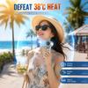 Portable Handheld Fan Cooling Fan with Digital Display USB Rechargeable 3-Speed Adjustable Wind High-speed For Travel Outdoor