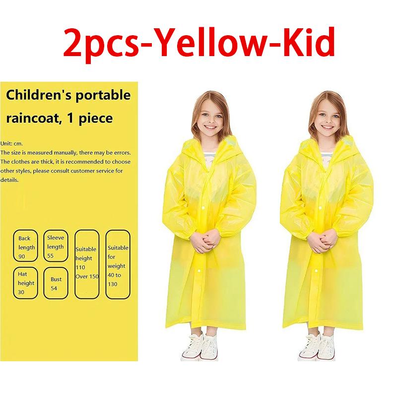Regenmantel Wasserdichter Regenmantel Wasserdichter Poncho Baby-Regenmantel für Jungen Mädchen Gelber Regenmantel XYJ02