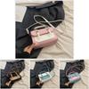 Chic Pu Leather Small Square Bag For Women Trendy Street Style Handbag 2024
