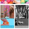 50pcs Mix Colors Silicone Hair Beads for Braids with Rubber Bands and Beader for Braiding DIY Bracelets Necklace Crafts