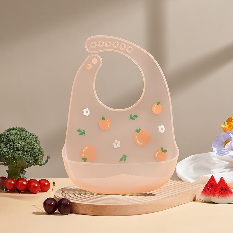 Baby Silicone Bib Waterproof Food Grade Catcher for Infants Toddlers Feeding Easy Clean Soft Adjustable