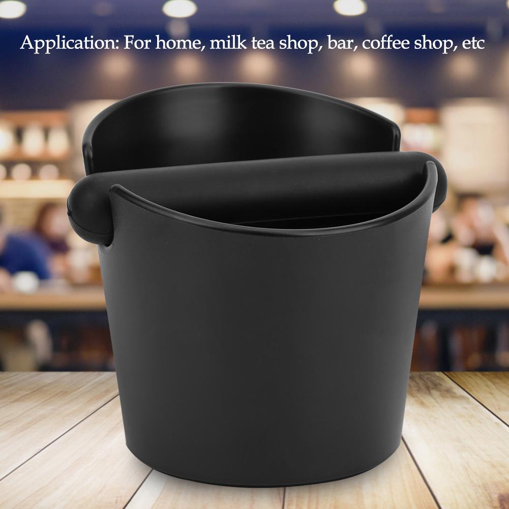 Coffee Knock Box Anti-Slip Coffee Slag Grounds Bucket with Rubber Bar Coffee Making