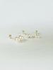 Minimalpiercing 925 Silver Double Pearl Piercing Earrings