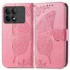 For Xiaomi Redmi K70E 5G/Poco X6 Pro 5G Phone Case Butterfly Pattern Folio Stand View Cover