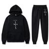 Singer Fashion Loose Fitting Men's Women's Casual Hooded Sweatshirt Set Trend