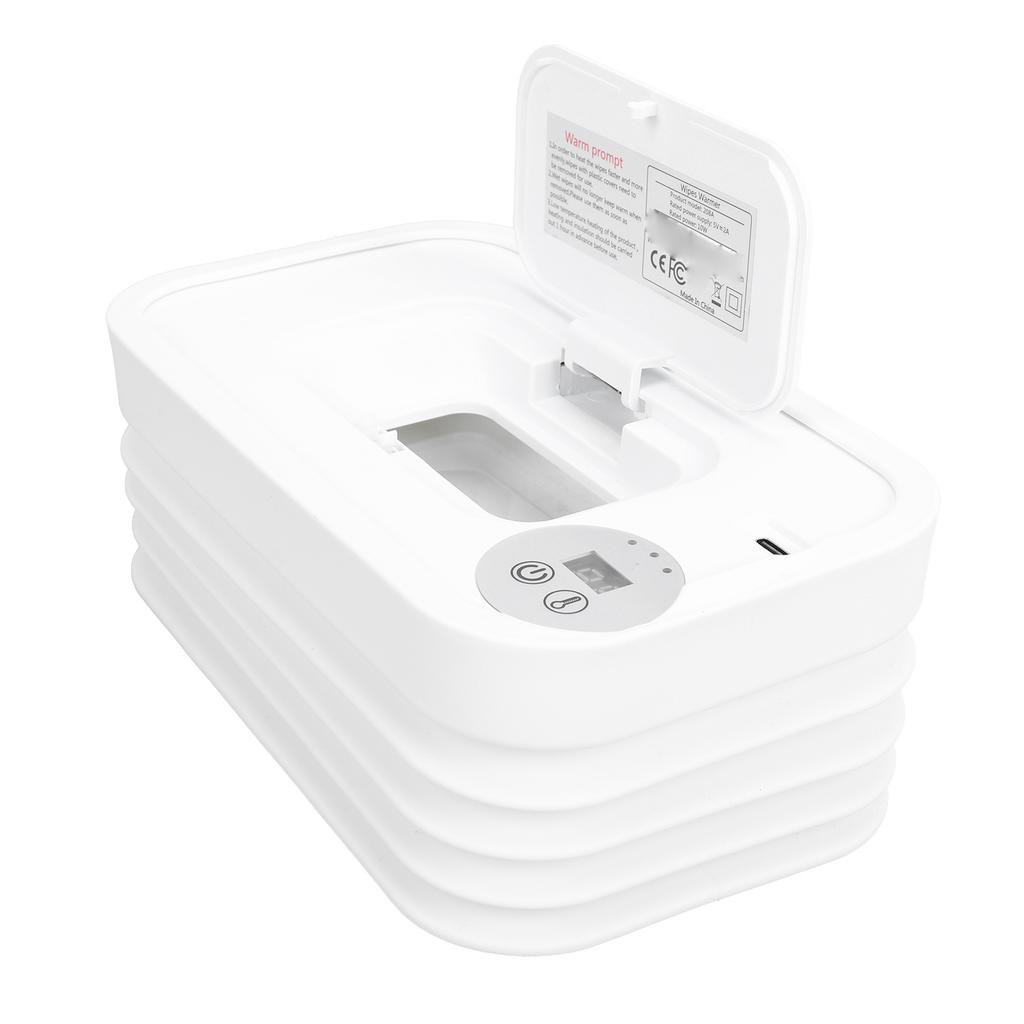 Wet Wipes Warmer 3 Temperature Settings Digital Display Foldable Portable USB Wipe Heater and Dispenser