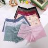 1Pc Women's Semi-Transparent Lace Thong Panties, Seamless Soft Boxer Briefs Intimate Lingerie Underwear