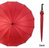 16-Rib Large Windproof Umbrella - Double Person, Auto Open, Reinforced Straight Handle, Custom Logo Business Umbrella