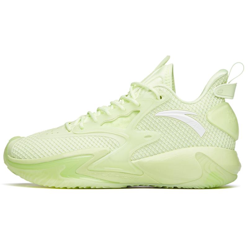 Anta Shock Wave 3 Pro Low-Top Basketball Shoes Neon Green Sneakers