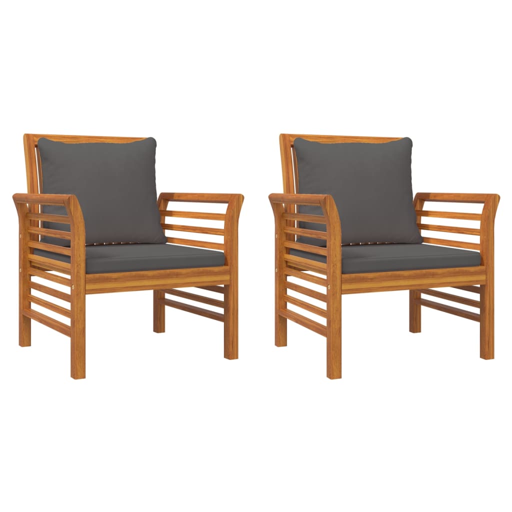 5 Piece Garden Lounge Set with Cushions Solid Acacia Wood