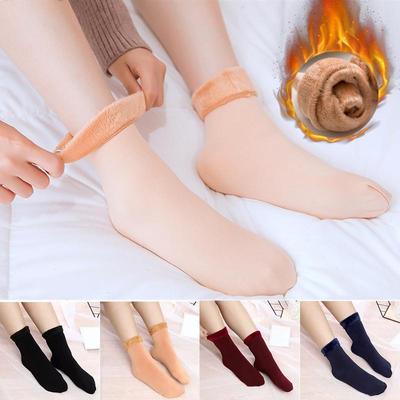 Women/Men Winter Warm Thicken Thermal Wool Cashmere Snow Black Skin Seamless Sock Velvet Soft Boots Floor Sleeping Socks